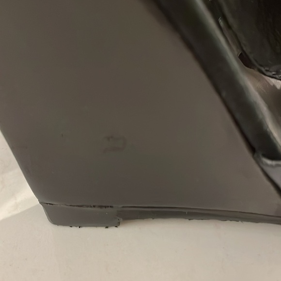 44 Joe's Jeans Helena leather suede banded gladiator peep toe platform wedge 6.5 - Picture 5 of 7